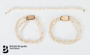 Pair of Part Pearl Bracelets
