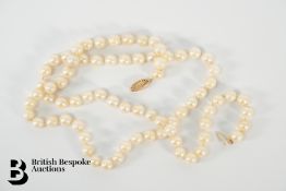 Single Strand Cultured Pearl Necklace