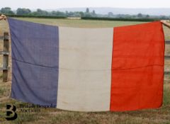 Vintage Linen French Tricolore Flag