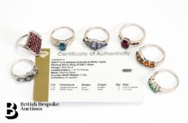 Six Semi-Precious Stone Rings