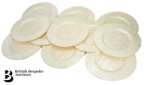 Fifteen Mother of Pearl Effect Charger Plates