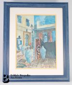 20th Century Oil on Canvas of African Street Scene