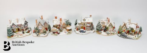 Six Lilliput Lane Christmas Sculptures