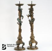 Pair of Chinese Candlestands