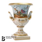 Continental Porcelain Twin Handled Vase