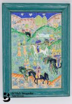 Persian Polychrome Tile Panel