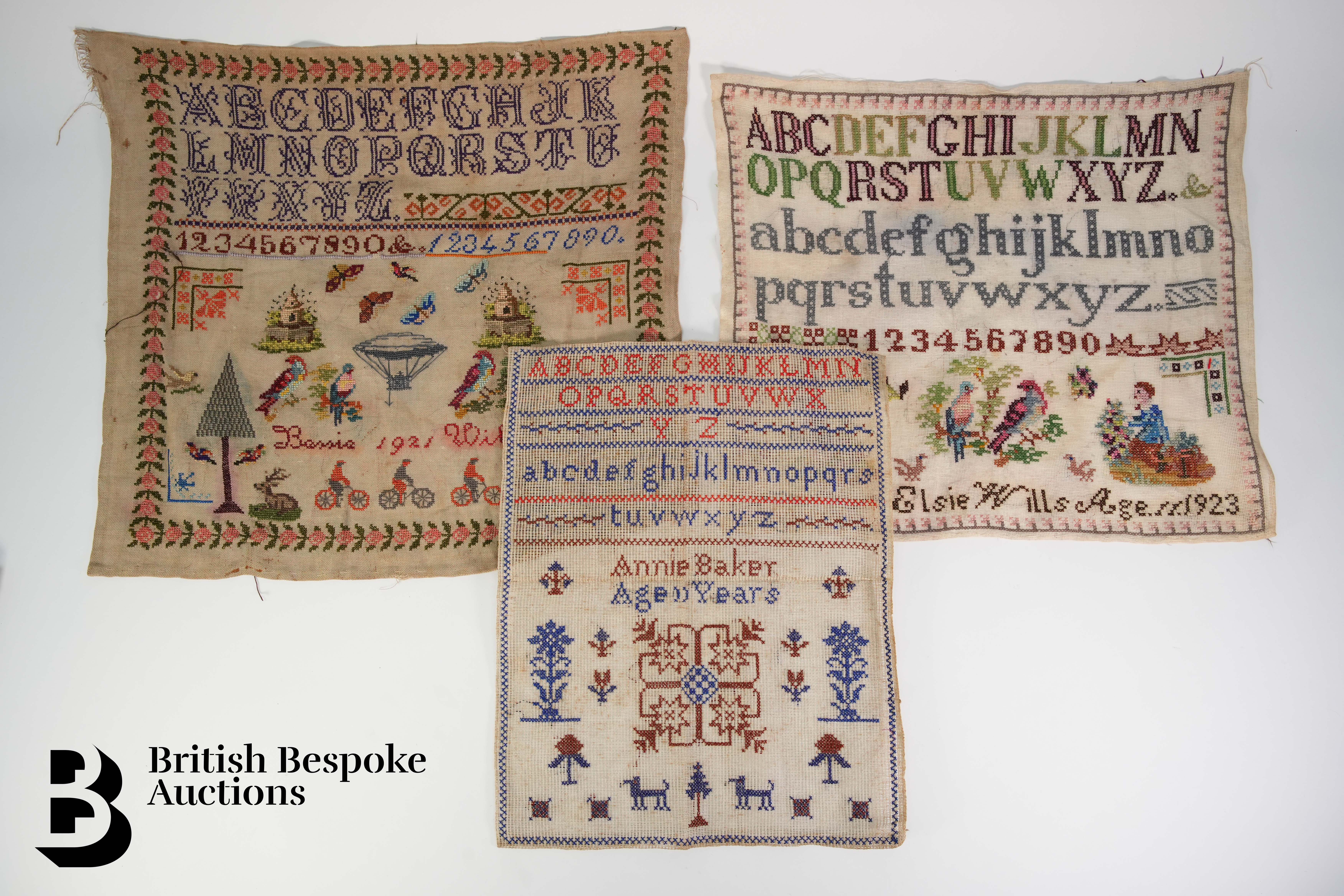 Three Vintage Samplers - Image 2 of 2