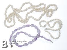 Fresh Water and Cultured Pearl Single Strand Necklaces