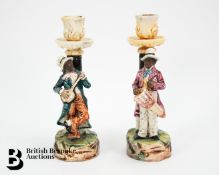 Pair of Porcelain Candlesticks