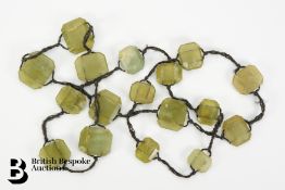 Antique Green Bowenite Jade Necklace