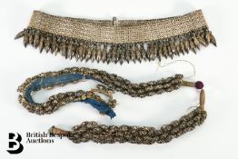 Silver Woven Collar Necklace