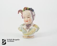 19th Century German Porcelain Miniature Bust