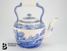 Large Blue and White Ceramic Tea Pot