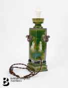 Green Ceramic Lamp Base