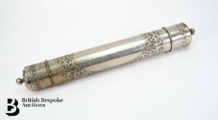White Metal Indian Scroll Holder
