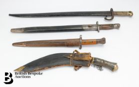 Three Bayonet and one Khukri
