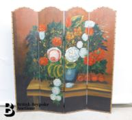 Decoupage Four Panel Screen