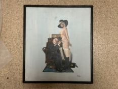 ROY LEE (SUSSEX ARTIST) SIGNED OIL ON CANVAS 'DOCTOR WITH HIS PATIENT 42.5 X 48CM