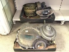 LARGE QUANTITY OF VINTAGE / ANTIQUE SILVER-PLATED ITEMS