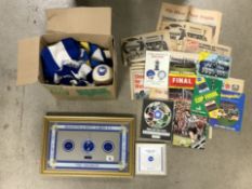 BRIGHTON & HOVE ALBION FOOTBALL RELATED ITEMS, SCARFS, MIRROR AND MORE