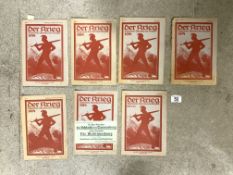 FIVE GERMAN WW1 DER KRIEG MAGAZINES
