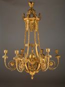 A six-light ceiling lamp