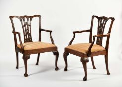 A pair of armchairs