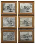 ENGRAVINGS.- NEWCASTLE, William Cavendish, 1st Duke of.- Six engravings from the work “The New Metho
