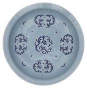 A Chinese pale lavender ground dish, 19th century