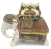 A Royal Worcester elephant form vase, c.1870's