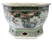 A large 19th century Chinese famille rose porcelain jardiniere