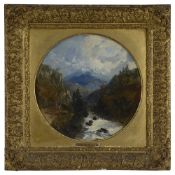 Attributed to J.B. Pyne (British, 1800-1870) 'A Donkey in the Alps'