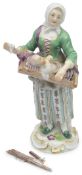 A Meissen polychrome porcelain 'Savoyard Beggar' figure
