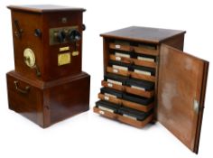 Richard Freres tabletop mahogany cased stereo taxiphone stereoscope viewer