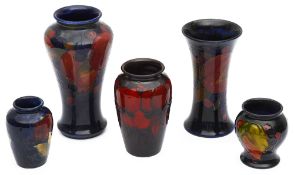 William Moorcroft (1872-1945): A baluster form vase in the P{omegranate pattern