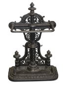 A Victorian cast iron umbrella stand