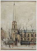 L. S. Lowry RBA RA (British, 1887-1976) 'St Luke's Church, Old Street, 1945'
