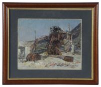 Mikhail K. Poplavsky (Russian, 1914-1980) 'A Blasted Coal Mine'