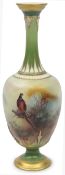A Royal Worcester bottle vase, handpainted by H.W.Martin,