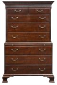 George III mahogany chest on chest