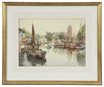 Frances E. Nesbitt (British, c.1864-1934) 'Boats into Town'