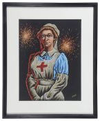 Graham McKean (Scottish, b.1962) 'An Ordinary Angel' (English Rose)