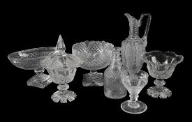 A collection of 19th century glass