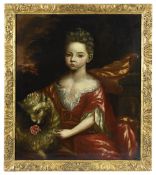 Attributed to Robert Byng (British, 1666-1720) 'A Young Lady with Her Sheep'