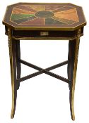 A George IV simulated rosewood and giltwood occasional table