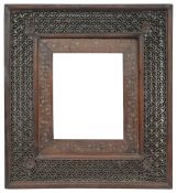 A late 19th century Indian Hoshiarpur hardwood mirror frame