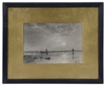 George Sheffield (British 1839-1892) 'A Bustling Port'