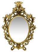 A mid 20th century Italian Florentine giltwood wall mirror