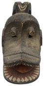 A 20th century Mambila dog head mask, Cameroon,
