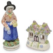 A mid 19th century Staffordshire polychrome figure of Jenny Jones